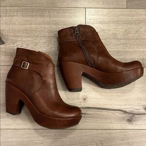 Kork-Ease Ramona Brown Leather Ankle Boots